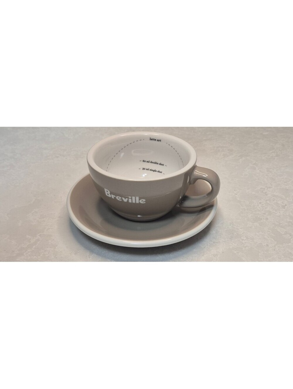 Breville Latte Art Training Cup & Saucer – Grey